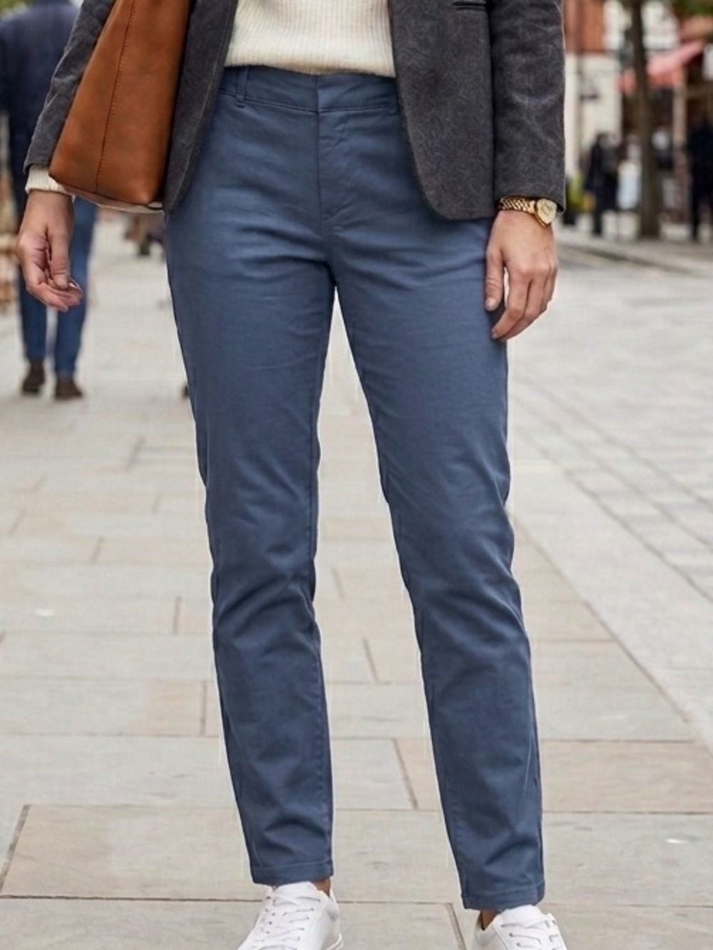 LOFT slate blue chino pants